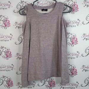 Dalia long sleeve open sleeve shoulder lilac Lavender Cold Shoulder Sweatshirt